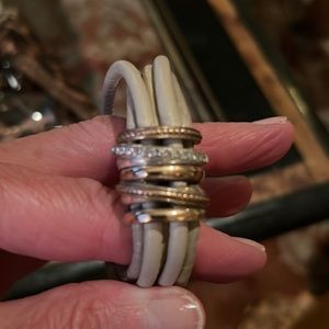 Brighton Neptune’s Rings multi strand leather bracelet with magnetic closure